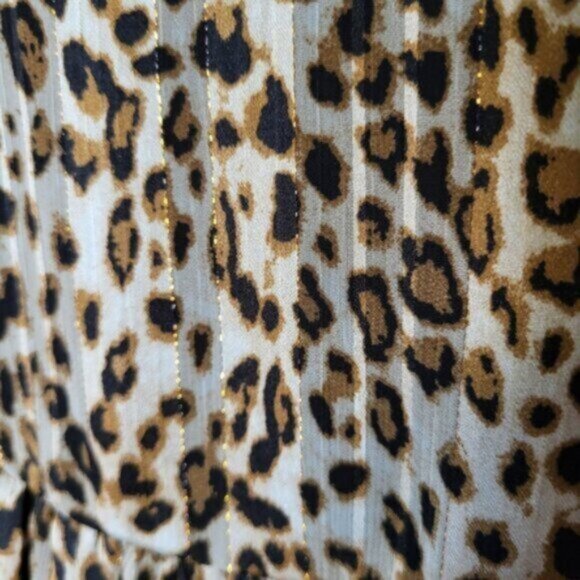 KAFFE Leopard Print Chiffon Dress NWT Sz XL - Picture 2 of 13